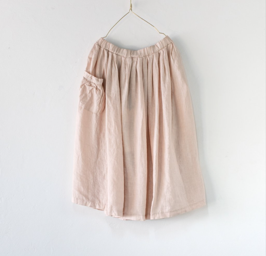 TALIA BENSON, Italian Linen Skirt - Natural