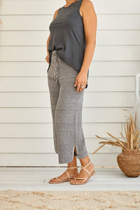 Retreat Cotton Twist Pant - Washed Black x Silver