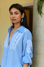 Load image into Gallery viewer, Santorini Shirt Dress Sky Blue