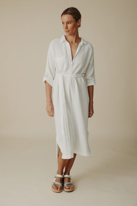 Salt Tunic Dress Pure White