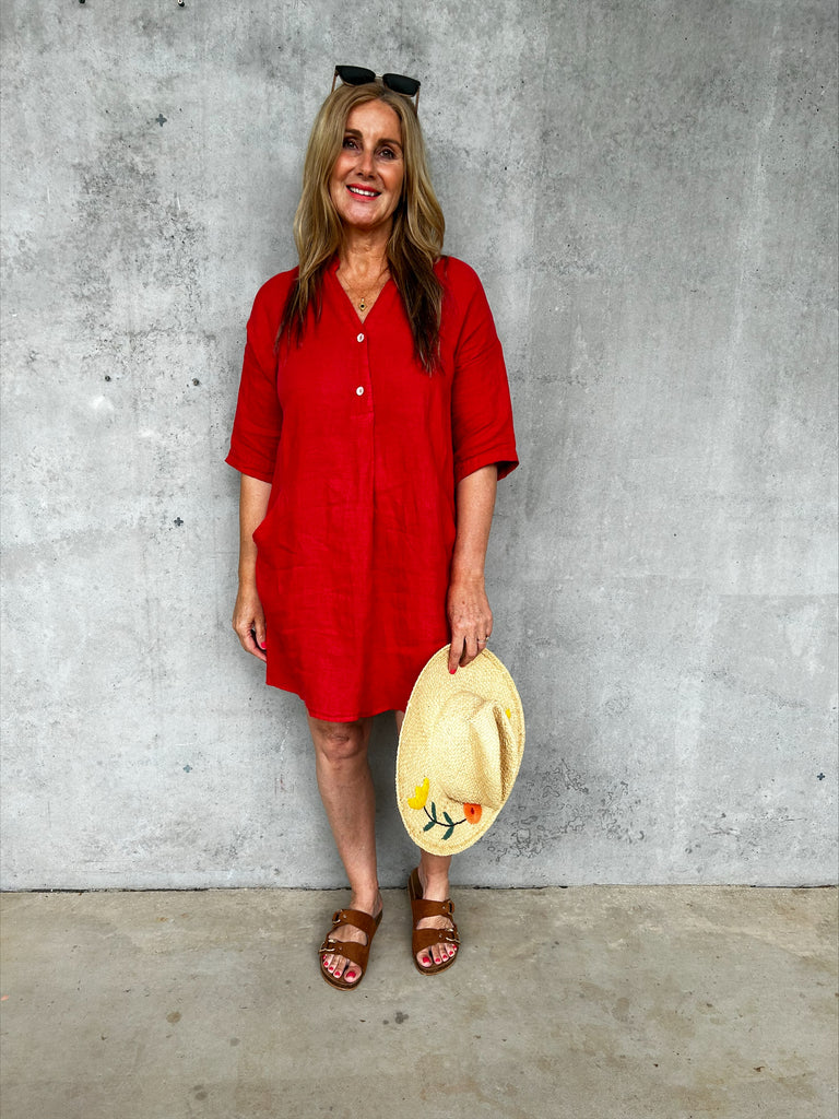 Frederic Oversized linen Shirt Dress