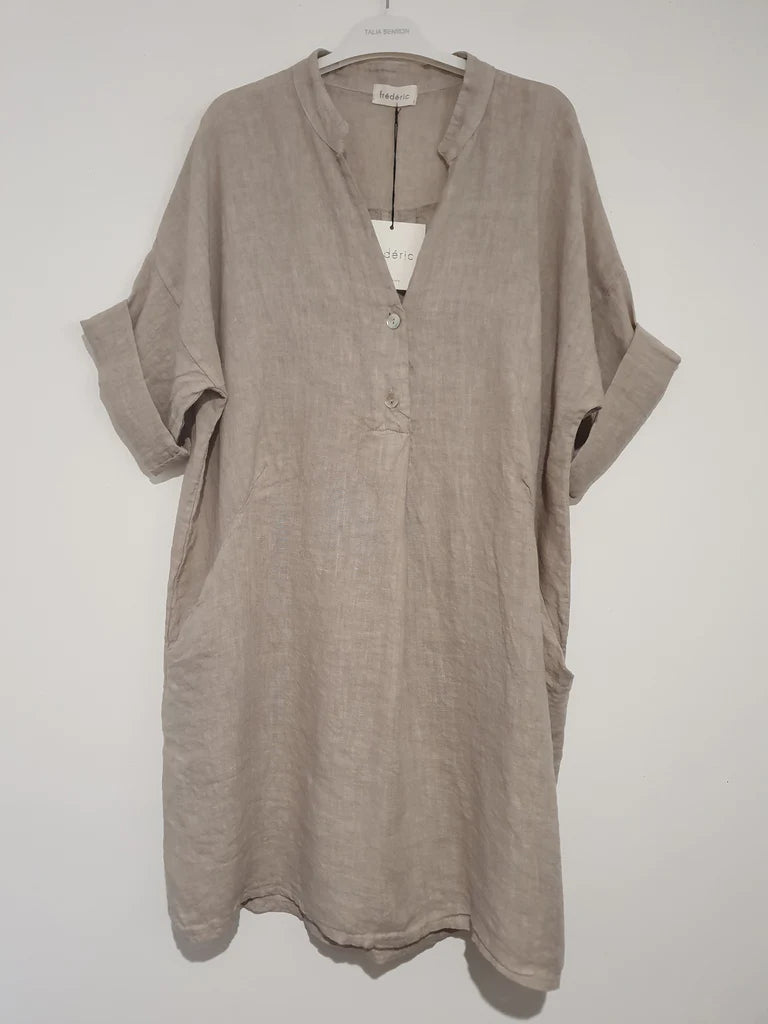 Frederic Oversized linen Shirt Dress