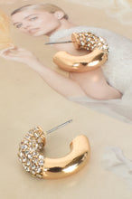 Load image into Gallery viewer, Y076 Diamante Detail Mini Hoops